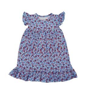 NEW SMALL SHOP kids ditsy floral ruffle dress in blue